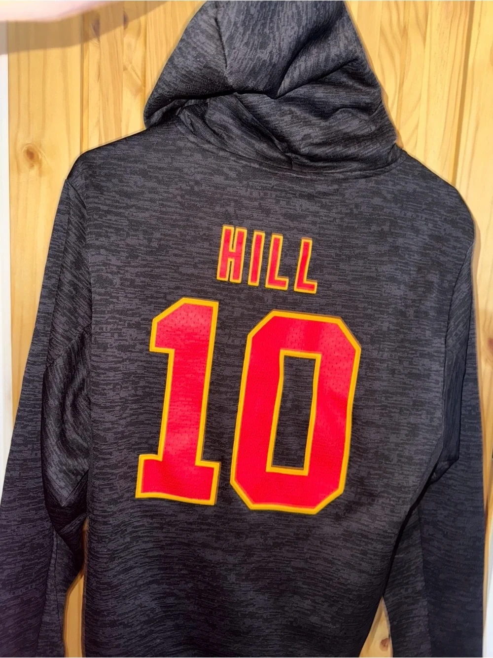 Fanatics Men's Black Hoodie with Red and Gold #10